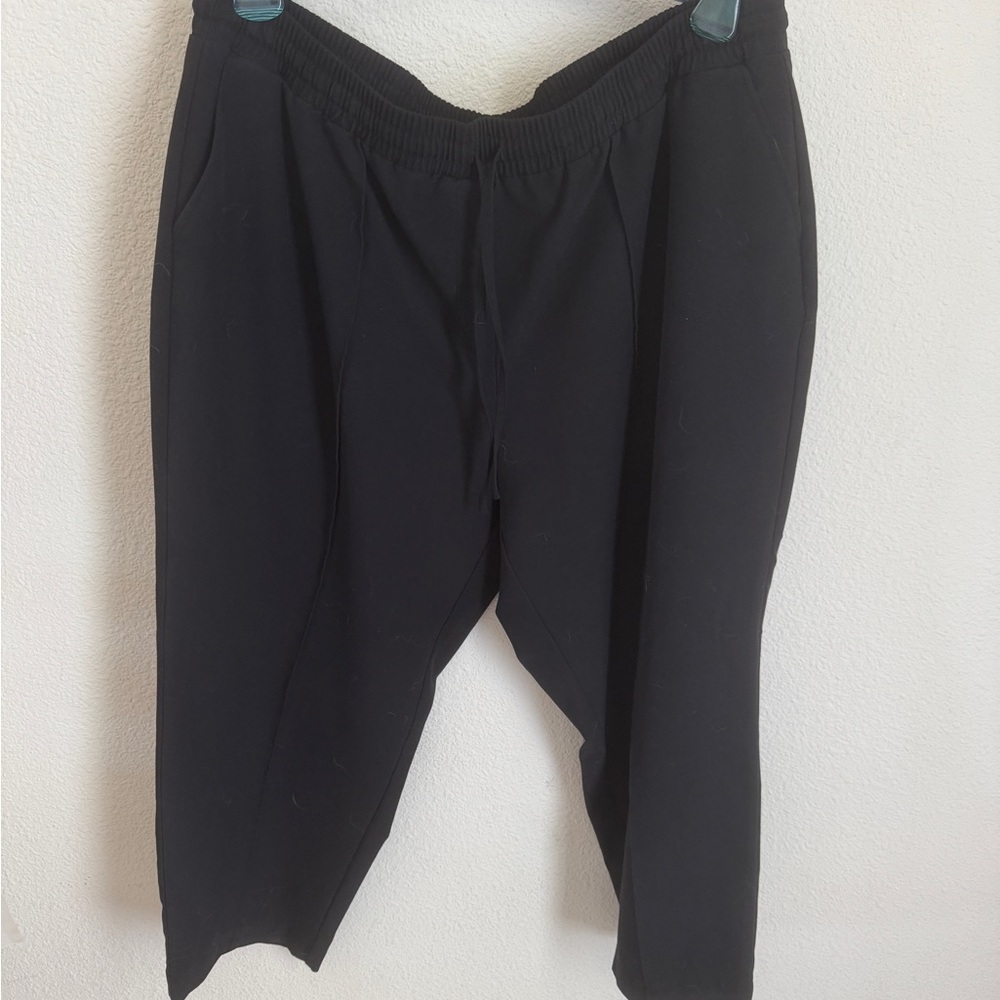 Lane Bryant Black Sweatpants Relaxed Fit Elastic Waist